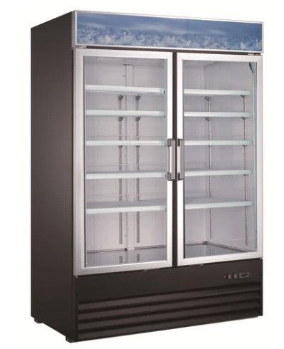 Canco MR-1270 Double Swing Door 53" Wide Display Refrigerator