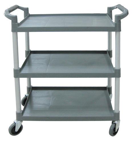 OMCAN Gray Plastic Bussing Cart with Shelving Size of 31″ x 20″