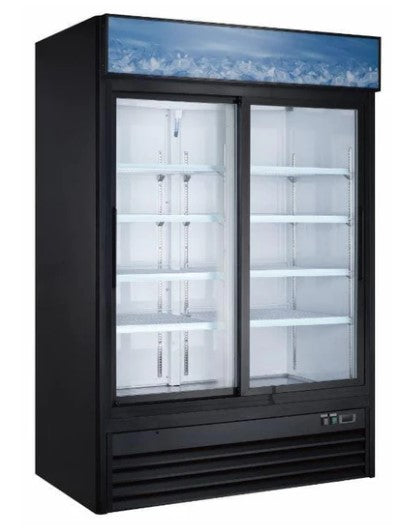 Canco MSR-1270 Double Sliding Door 53" Wide Display Refrigerator