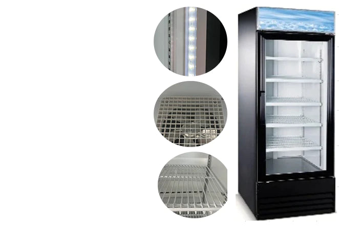 Canco MR-648 Single Swing Door 28" Wide Display Refrigerator