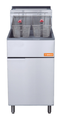 Brika BFR-70 70 Lb Floor Tube Fired Fryer (Natural Gas or Propane)
