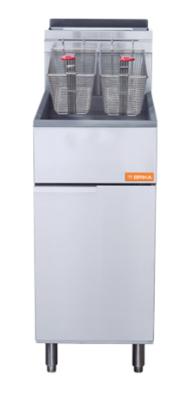 Brika BFR-50 50 Lb Floor Tube Fired Fryer (Natural Gas or Propane)