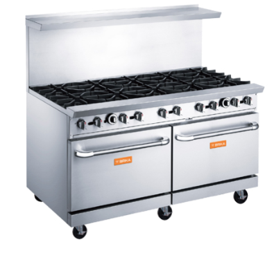 Brika BGR-10B 60″ Range With 10 Open Burner (Natural Gas or Propane)