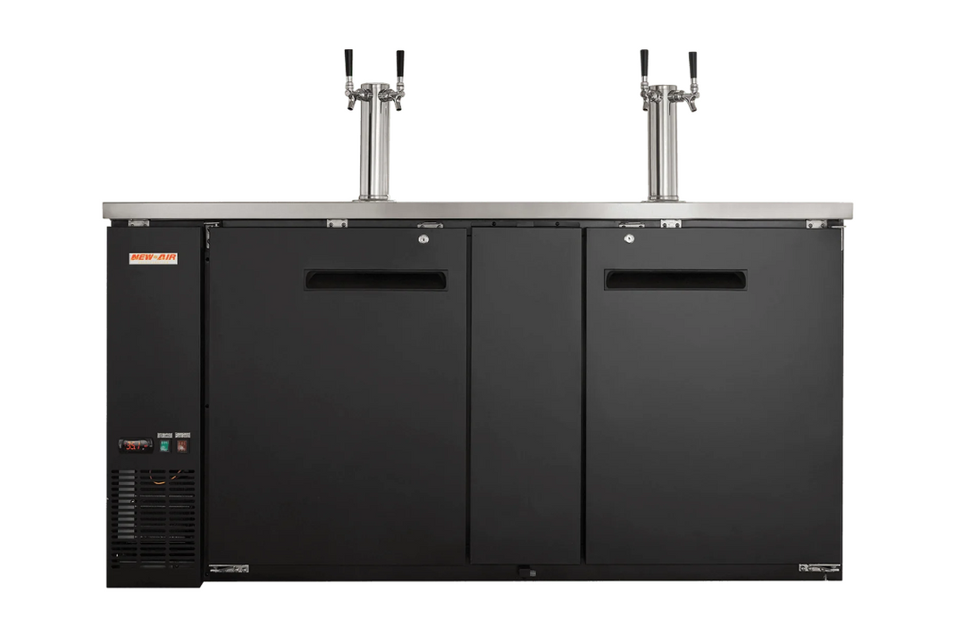 New Air NBD-69-SB 69" 2 Solid Door Beer Dispenser