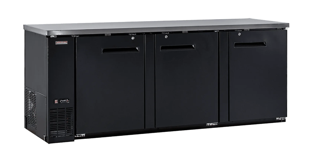 New Air NBB-90-SB 90" 3 Solid Door Back Bar Cooler