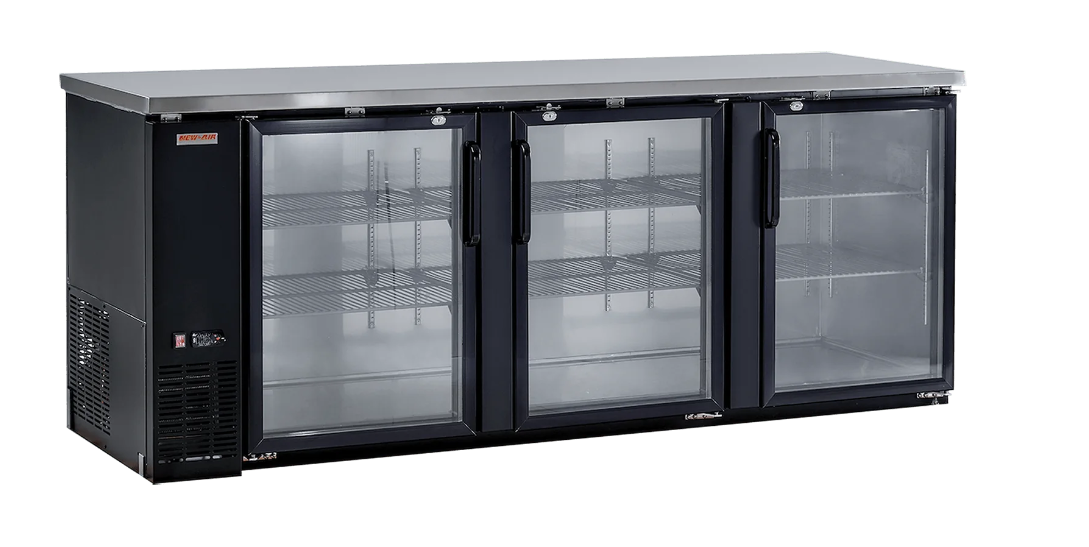 New Air NBB-90-SG 90" Back Bar Cooler with Glass Doors