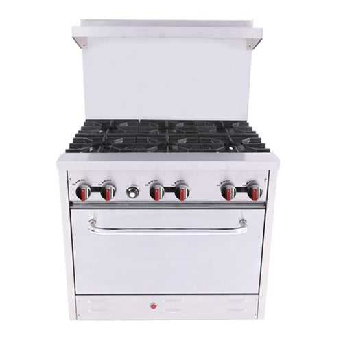 BakeMax America BAS360 Series Six Burner Range