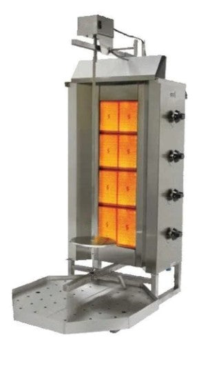 Omega GD4 Natural Gas/Propane 4 Burner Shawarma/Doner Broiler