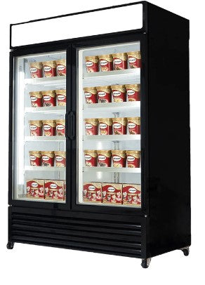 New Air NGF-122-H - 54" Double Glass Door Display Freezer - 43 Cu. Ft.