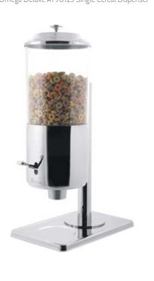Omega Deluxe AT90123 Single Cereal Dispenser - Stainless Steel Finish