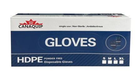 Canaquip Food Grade HDPE Gloves (M/L/XL) - HDPEG - 500 pcs/box
