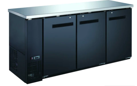 Canco BB-2473S Commercial 73" Triple Swing Door Back Bar Cooler