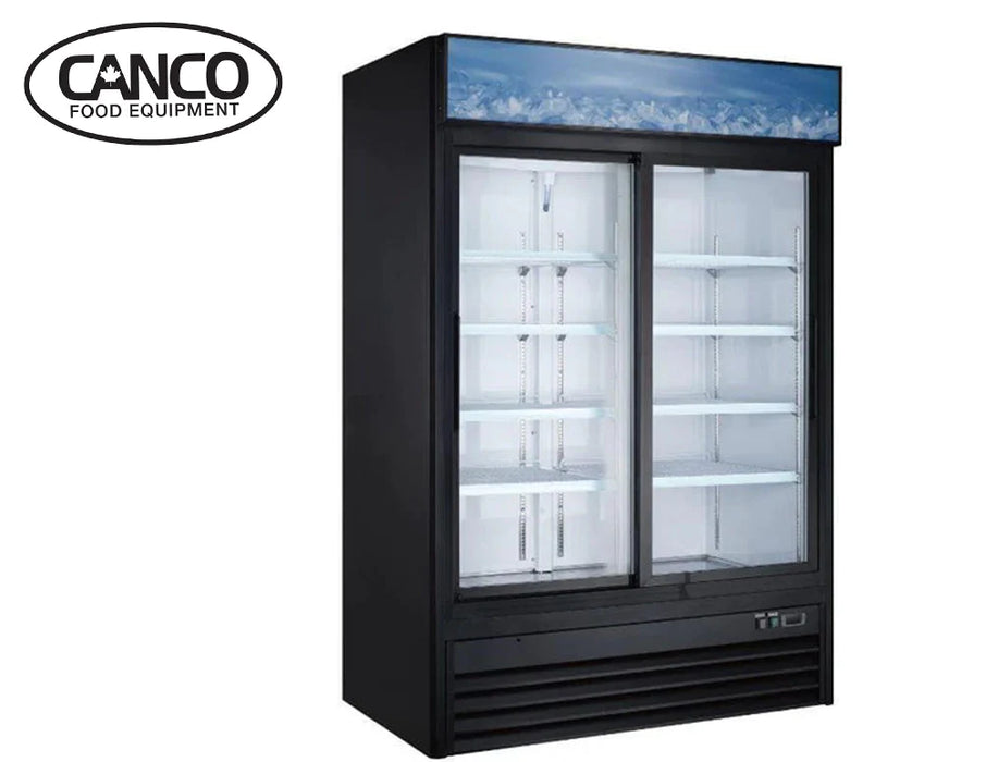 Canco MSR-1270 Double Sliding Door 53" Wide Display Refrigerator
