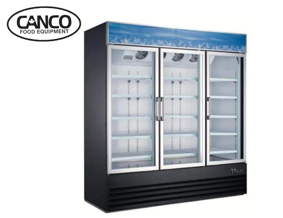 Canco MR-1500 Triple Swing Door 79" Wide Display Refrigerator