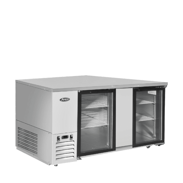 Atosa SBB69GGRAUS1 — 69″ Shallow Depth Back Bar Cooler with Glass Doors