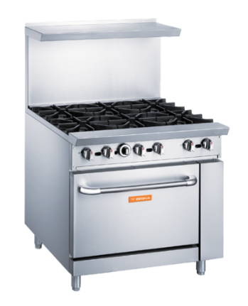 Brika BGR-6B 36″ Range With 6 Open Burner (Natural Gas or Propane)