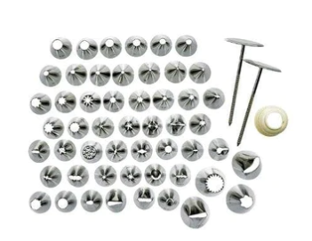 Winco Stainless Steel Cake Decorating Set - 52 Piece Set
