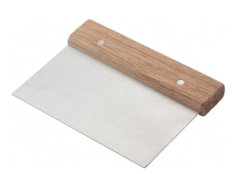 Winco Stainless Steel Scraper With Wooden Handle