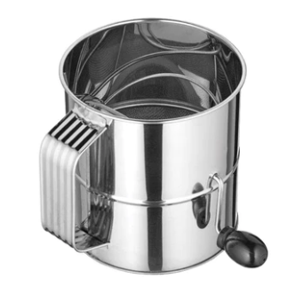 Winco 8 Cup Stainless Steel Rotary Sifter