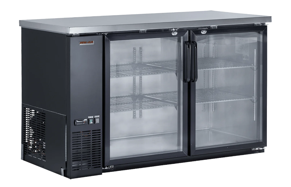 New Air NBB-60-SG 59" Refrigerated Back Bar Cooler with Glass Door