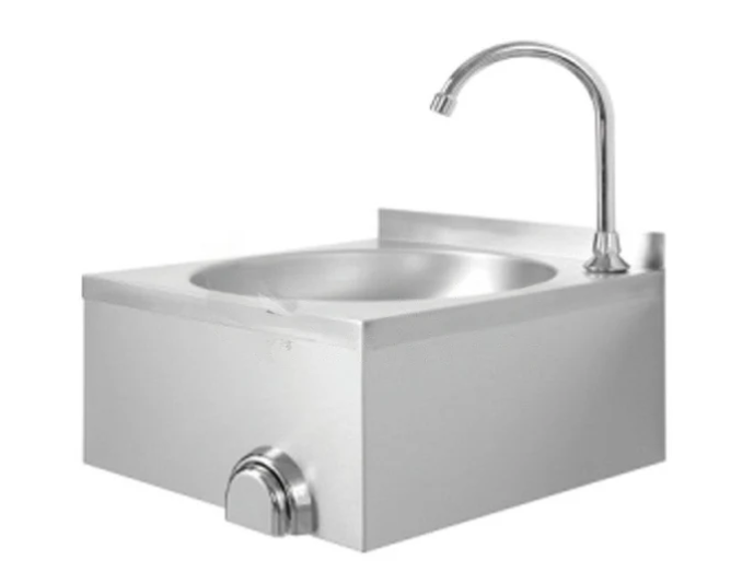 Omega Wall Mounted Knee Operated Sink (Faucet Included)