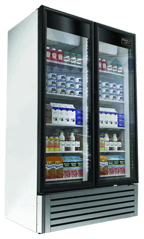 Kool-It LX-40RS - 47.1" Double Glass Door Display Cooler - 37.4 Cu. Ft.