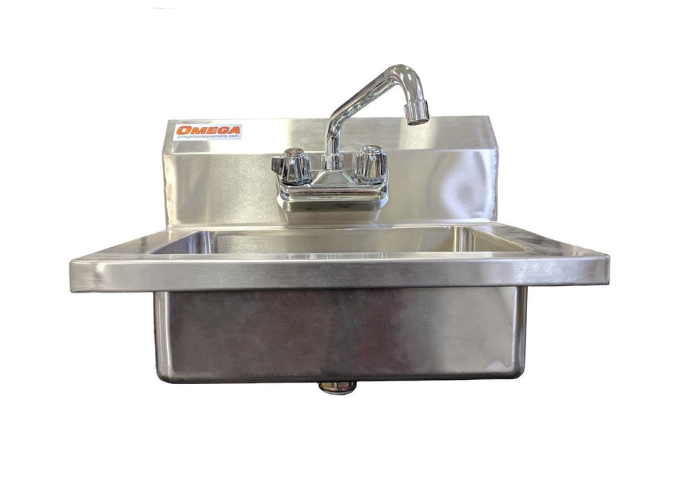 Omega SSHS15 Large Wall Mounted Hand Sink (Faucet Included)