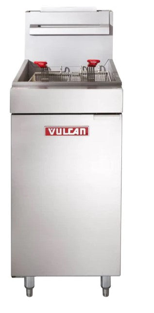 Vulcan LG300 35-40 lb. Natural Gas Floor Fryer - 90,000 Btu