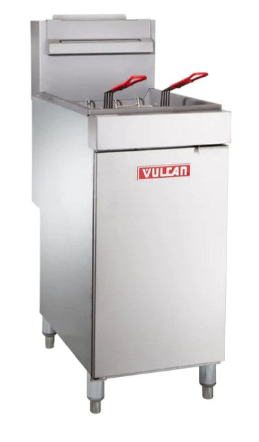 Vulcan LG400 45-50 lb. Liquid Propane Floor Fryer - 120,000 Btu