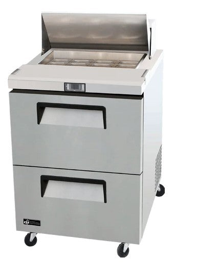 EFI CSDW2-27VC - 27.5" Refrigerated Prep Table with Two Drawers