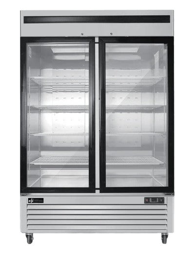 EFI C2-54GDSVC - 54" Double Glass Door Display Cooler - 46 Cu. Ft.