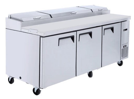 EFI CPDR3-93VC - 93" Refrigerated Pizza Prep Table with Three Doors