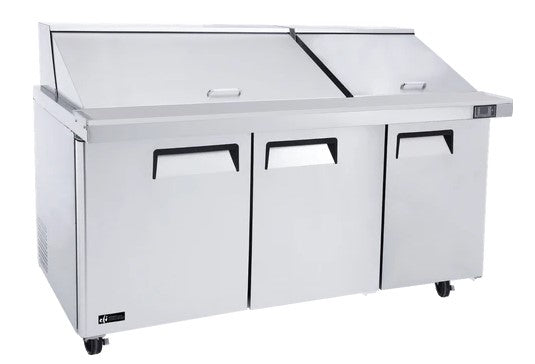 EFI CMDR3-72VC - 72.7" Mega Top Refrigerated Prep Table with Three Doors