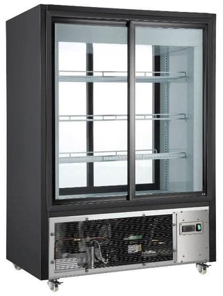 Canco RT-330L Double Sliding Door 39.5" Pass Through Display Refrigerator