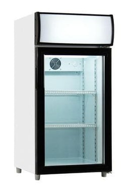 Coolasonic P80WA 18" Single Door Display Counter Top Refrigerator