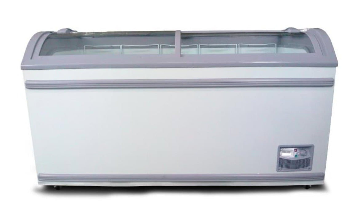 Coolasonic 500Y Double Door 58" Display Chest Freezer/Refrigerator