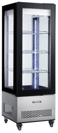 Canco RT-400L 25.5" Four Sided Glass Door Display Refrigerator