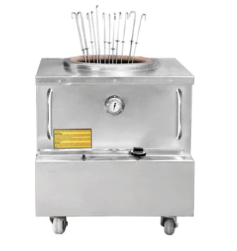 Baba Clay 30" x 28" Natural Gas Stainless Steel Square Drum Tandoor Oven - 48,000 BTU BCTAN-3028