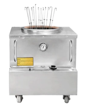 Baba Clay 34" x 34" Natural Gas Stainless Steel Square Drum Tandoor Oven - 48,000 BTU BCTAN-3434