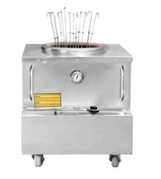 Baba Clay 32" x 32" Natural Gas Stainless Steel Square Drum Tandoor Oven - 48,000 BTU BCTAN-3232