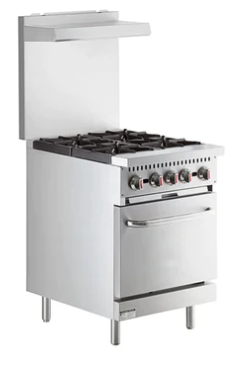 Canco 24" Commercial Natural Gas 4 Burner Stove Top Range RGR24 (conversion kit included)