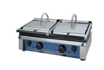 Canco OTM5530 Large 12" x 22" Double Press Panini Grill - Ribbed Cooking Surface