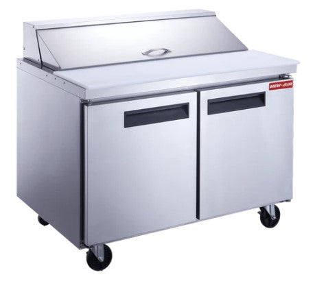 New Air NPT-048-SA - 48" Refrigerated Prep Table with Two Doors
