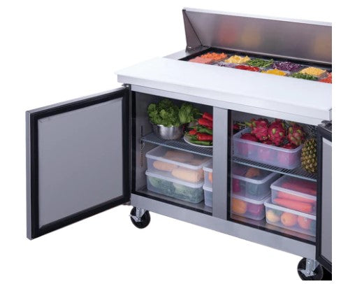 New Air NPT-048-SA - 48" Refrigerated Prep Table with Two Doors