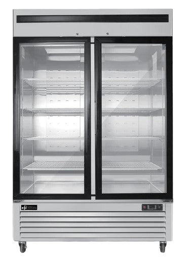 EFI F2-54GDSVC - 54" Double Glass Door Display Freezer - 44.8 Cu. Ft.