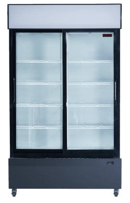 New Air NGR-48-S - 48" Double Sliding Glass Door Display Cooler - 38 Cu. Ft.