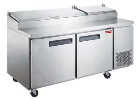 New Air NPT-070-PI - 70" Refrigerated Pizza Prep Table with Two Doors
