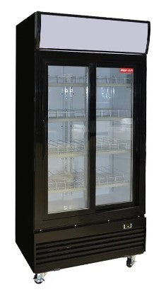 New Air NGR-40-S - 40" Double Sliding Glass Door Display Cooler - 28 Cu. Ft.