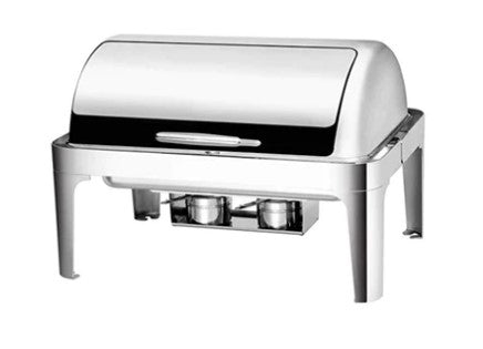Omega AT61363-1 Deluxe Full Size Roll Top Stainless Steel Chafing Dish Set