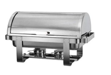 Omega AT721R63-1 Economy Full Size Roll Top Stainless Steel Chafing Dish Set